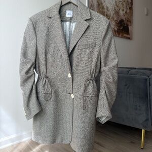 Oversized Wool Blend Blazer Coat Light Brown - Atelier No. 5